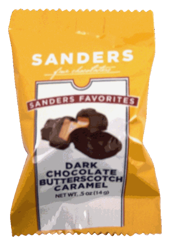 Sanders dark chocolate butterscotch caramel single chocolate 1/2ounce