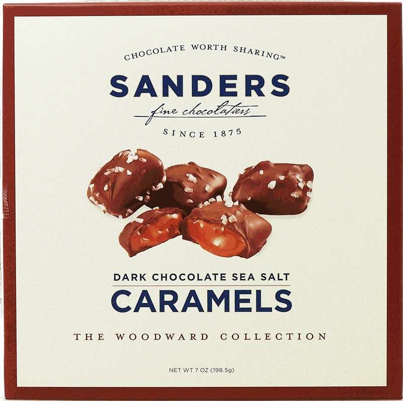 Sanders dark chocolate sea salt caramels 7-ounce box >