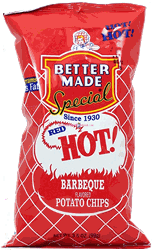 Better Made red hot! barbeque flavored potato chips