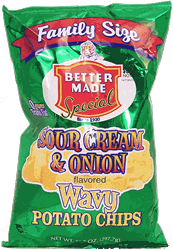 Sour Cream & Onion flavored Wavy Potato Chips Family Size