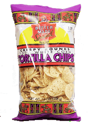 white corn tortilla chips crispy rounds
