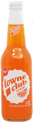 towne club orange soda 12-pack 16-oz. glass bottles