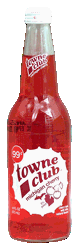 towne club Michigan cherry soda 12-pack 16-oz. glass bottles