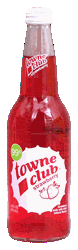 towne club strawberry soda 12-pack 16-oz. glass bottles