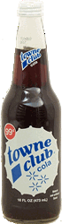 towne club cola soda 12-pack 16-oz. glass bottles