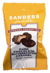 Sanders dark chocolate butterscotch caramel single chocolate 1/2-ounce piece