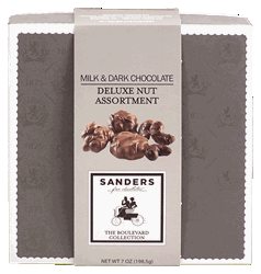 Sanders milk & dark chocolate deluxe nut assortment 7-ounce box