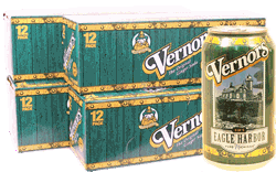 *Eagle Harbor Lighthouse Limited Edition Vernors 4 12-packs of 12-ounce cans of Ginger Soda (Ale) Bottled in Detroit
