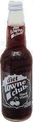 towne club diet black cherry soda 12-pack 16-oz. glass bottles
