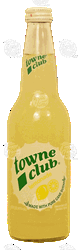 towne club lemonade soda 12-pack 16-oz. glass bottles