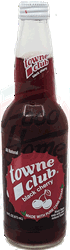 towne club black cherry soda 12-pack 16-oz. glass bottles