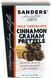 Sanders gretzels cinnamon & honey grahams in milk chocolate