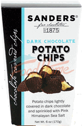 Sanders dark chocolate potato chips with himalayan pink sea salt