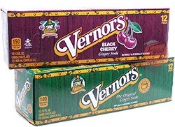 Vernors 1 12-pack of 12-ounce cans of Black Cherry Ginger Soda (Ale) and 1 12-pack of 12-ounce cans of Ginger Soda (Ale)