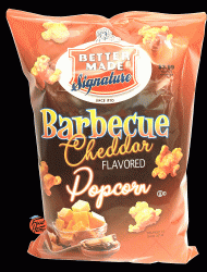Better Made barbecue cheddar flavored popped popcorn