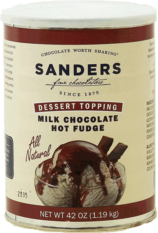 Milk Chocolate Hot Fudge Dessert Topping > Ice Cream Toppings > Sanders