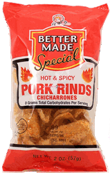 hot & spicy pork rinds, chicharrones