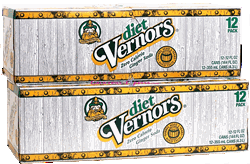 Zero Sugar Vernors 2 12-packs of 12-ounce cans of Ginger Soda (Ale)