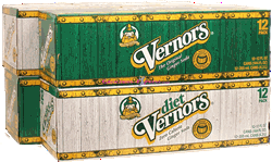 2 12-packs of Vernors cans 2 12-packs of Zero Sugar Vernors cans