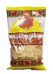 white corn tortilla chips bite size rounds