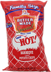 Better Made red hot! barbeque flavor potato chips