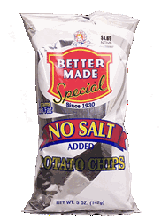 Better Made no salt added potato chips