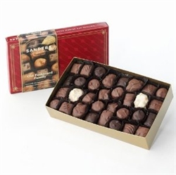 Sanders Old Fashioned Family fancy milk and dark chocolate caramels nuts fruits toffees and smooth creams 32-oz. box