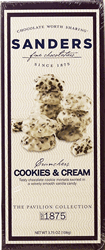 Sanders Crunchers cookies & cream swirled in a vanilla candy 3.75-oz.
