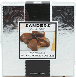 Sanders milk chocolate pecan caramel clusters