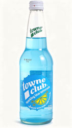 towne club sparkling blue lemonade soda 12-pack 16-oz. glass bottles