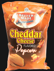 Better Made cheddar cheese flavored popped popcorn