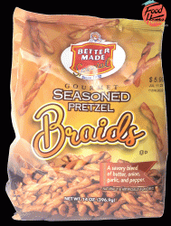 Better Made seasoned pretzel braids blend of butter onion garlic and pepper
