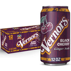 Vernors Black Cherry Ginger Soda (Ale) 12-pack of 12-ounce cans