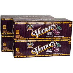 Vernors Black Cherry Ginger Soda (Ale) 4 12-packs of 12-ounce cans